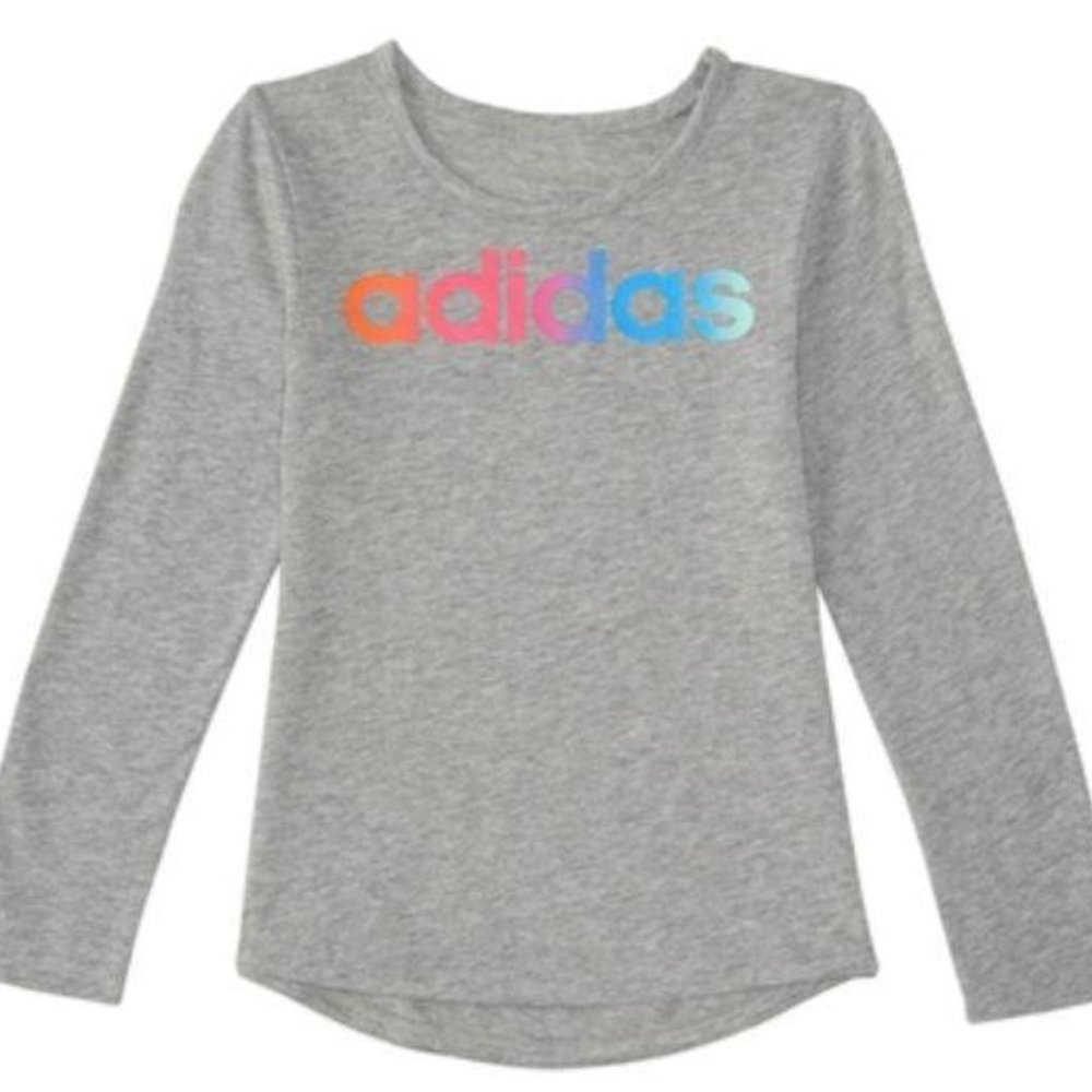 Adidas Girls Rainbow Gradiant Tee – Sz 5 & 6X